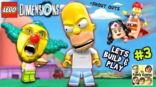 Lets Build & Play LEGO Dimensions #3: MONSTER HOMER in Springfield (Just Let Me Build The Car Man!)