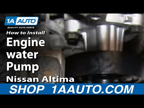 How To Install Replace Engine water Pump 2002-06 2.5L Nissan Altima