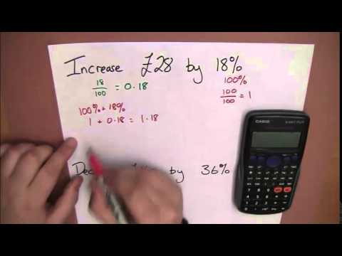 how to calculate percentage increase