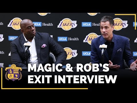 Video: Lakers Exit Interviews 2018: Earvin Magic Johnson & Rob Pelinka (With Time Stamps!)