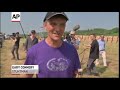 A stuntman in Britain has became the first person to skydive from above 2000 feet and land without a parachute. Gary Connery jumped out of a helicopter wearing a special 