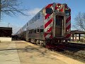 Metra with Cool Conductor and BNSF worker