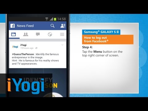 how to logout of facebook on galaxy s