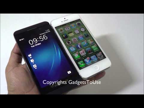 Blackberry Z10 Vs iPhone 5 Comparison Review - Hardware, Software, Display, Build Quality and More