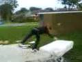 jump of wood wall front flip into a bed danny oly ricey
