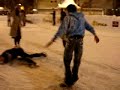 Drunk ice skating