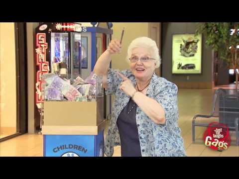 Old Lady Steals From Charity Prank