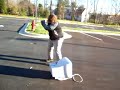 Me smashing my old monitor
