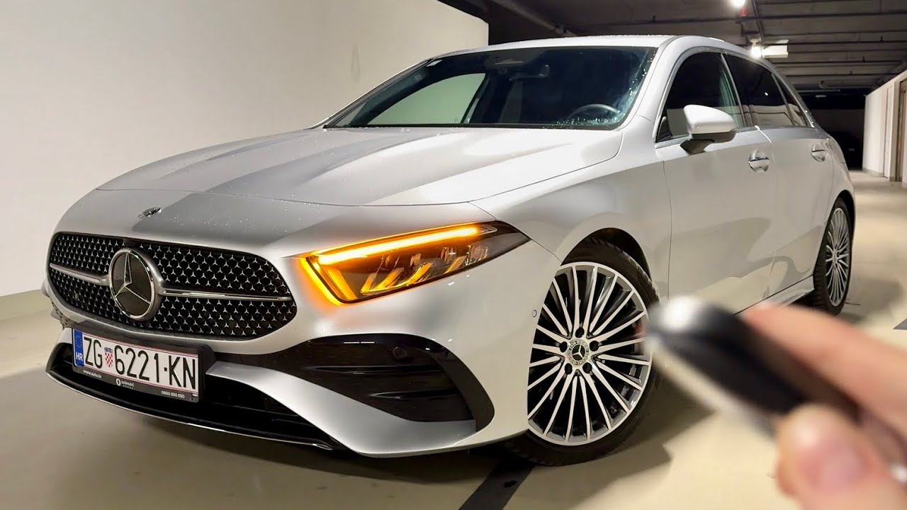 MERCEDES A-CLASS Facelift - NIGHT POV test drive (PURE DRIVING, 200d)