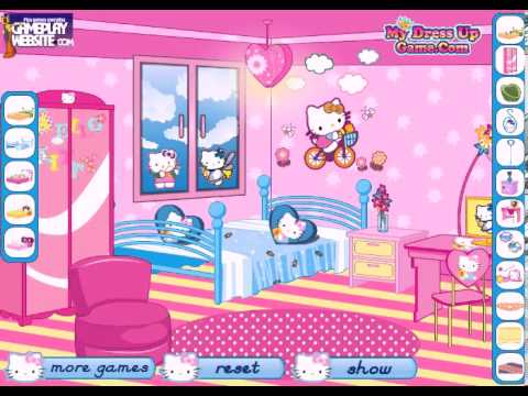 hello kitty fan decoration room movie cartoon video game ( jeux video en ligne pour fille)