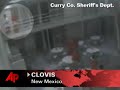 surveillance video recorded at the county jail in clovis, nm shows an inmate escaping through a small door leading to a plumber's chute.  eight inmates escaped sunday and five are still missing.  (august 28)