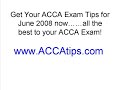 ACCA Exam Tips June 2008