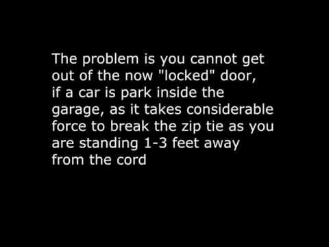 how to zip tie garage door