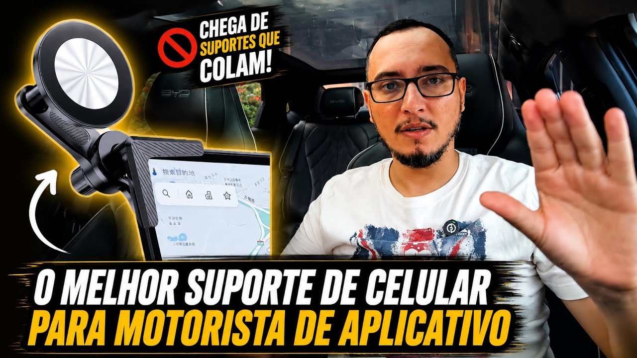 MELHOR SUPORTE de CELULAR e TABLET para MOTORISTA DE APLICATIVO UBER, 99POP e INDRIVER