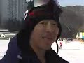 Friends Learning to snowboard in Korea (Snowline Singapore)