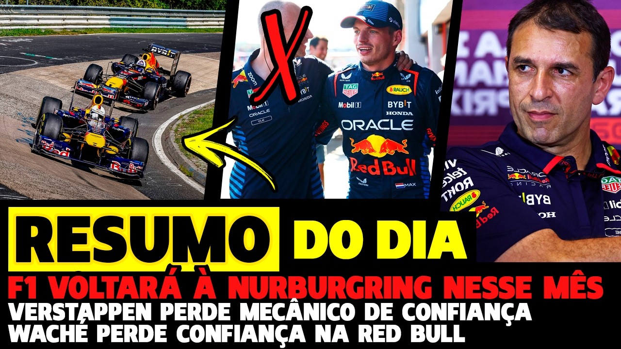 F1 EM NÜRBURGRING, WACHÉ POR UM FIO NA RED BULL E VERSTAPPEN PERDE MECÂNICO | FÓRMULA 1 | GP EM CASA