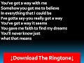 Youve Got A Way Lyrics