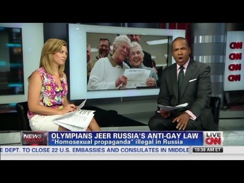 Russia's - CNN's Victor Blackwell and Brianna Keilar talk with Olympic athletes Johnny Weir and Blake Skjellerup about Russia's anti-gay law.