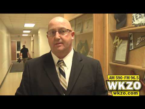 Head Coach Steve Hawkins talks with Carolyn Binder after WMU Basketball defeated Kent State 82-76 for their seventh straight win. Head Coach Steve Hawkins talks with Carolyn Binder after WMU Basketball defeated Kent State 82-76 for their seventh straight win.