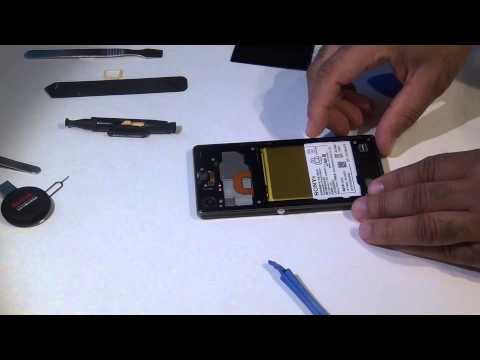 how to open xperia t battery cover