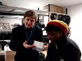 tim ries and bernard fowler promoting stones world backstage at aarhus musikhuset, 4 october.