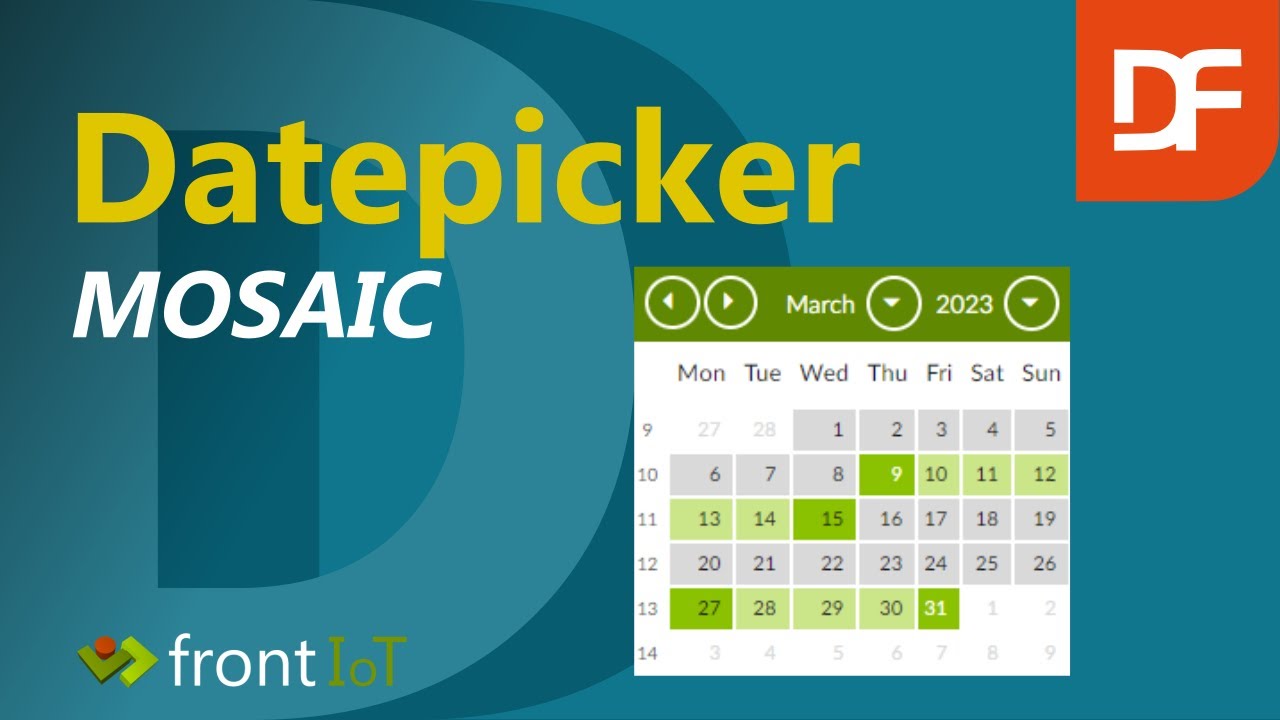 Datepicker Mosaic - Extending components in DataFlex