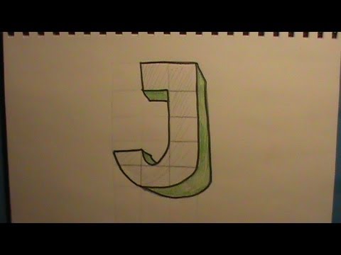 how to draw a 3d j
