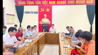 Chủ tịch UBND thành phố Uông Bí đối thoại với hộ dân thuộc dự án Tuyến đường Trần Hưng Đạo kéo dài đấu nối với tuyến đường tránh phía Nam thành phố và dự án Khu tái định cư, dân cư hai bên tuyến đường Trần Hưng Đạo