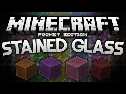 how to dye glass in minecraft pe