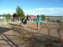 slapping left stirrup