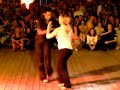 Aufritt von Yanek Revilla Romero und Hanni Martin während der Salsa-Party des Circulo auf der Praterinsel am 14.Aug (die beiden tanzten  ohne den Auftritt vorbereiten zu können)