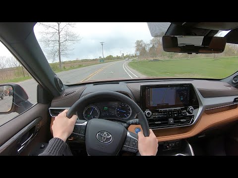 2020 toyota highlander platinum limited hybrid awd pov test drive binaural audio