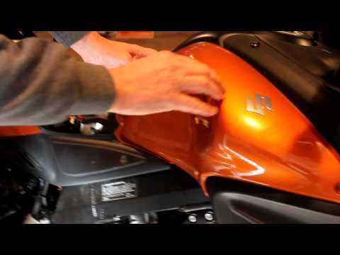 Removing fuel tank cover on 2012 Suzuki DL650
