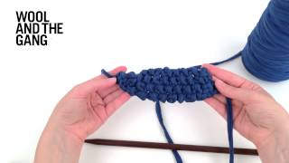 Sewing up a knitted necklace