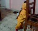 Achu balancing on her feet