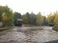Met de vrachtauto door het water