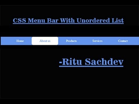how to create menu in html
