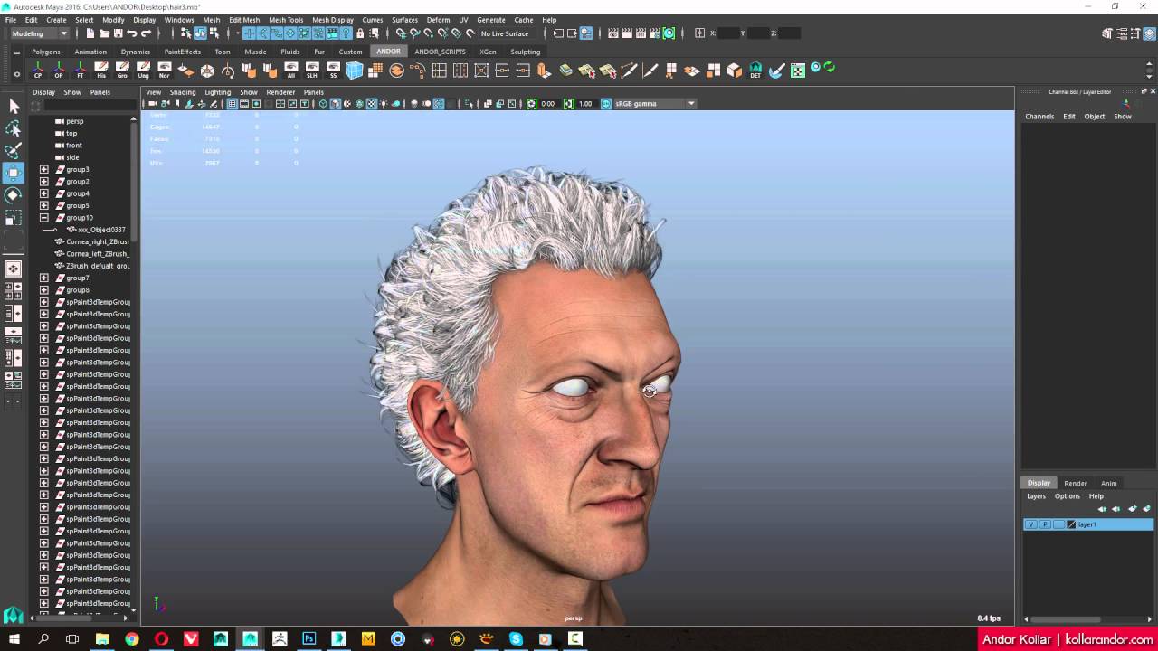 creating 3d polygon hair maya tutorial