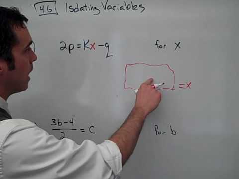 how to isolate the variable in a denominator