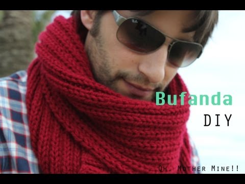 Como hacer bufanda de hombre DIY