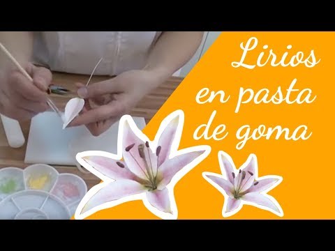 pasta de goma - Más flores en pasta de goma, hoy los Lirios. Yolanda Cueto nos enseñará como elaborar lirios para decorar nuestras elegantes tartas. Muy, muy fácil. Pruébalo!