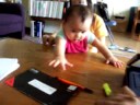 anni climbs upto the table