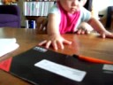 anni climbs upto the table