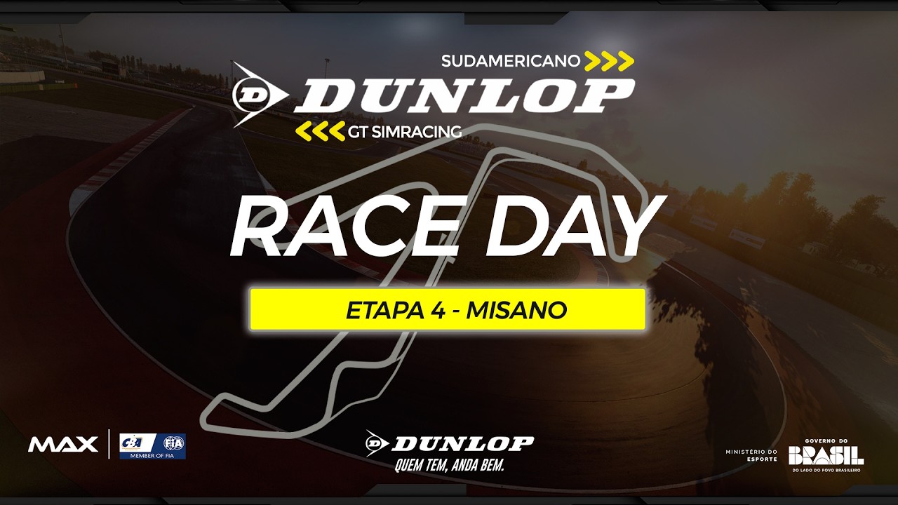 Campeonato Sudamericano  Dunlop GT SIMRace - 4ª ETAPA (MISANO) AO VIVO