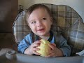 Jeremy Abrahamian is eating an apple Jeremy Abrahamian is eating an apple