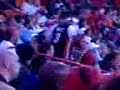 2 white guys doin the crank dat dance at a miami heat game