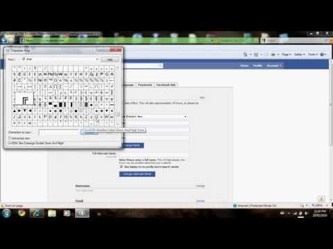 how to symbols on facebook