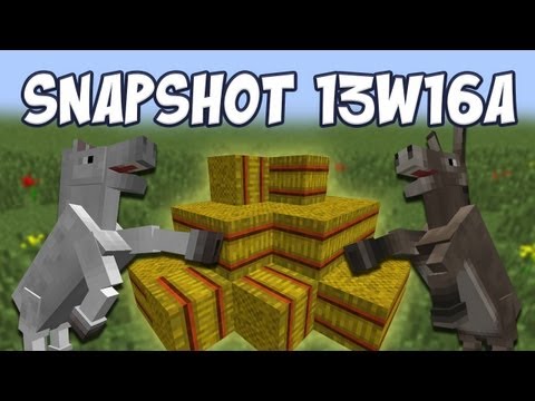Minecraft 13w16a Snapshot - Horses, New Launcher & More!