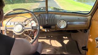 Modified 1947 Ford Super Deluxe Woody Wagon Startup