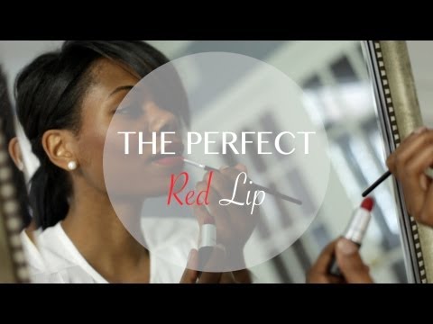 how to apply red lipstick